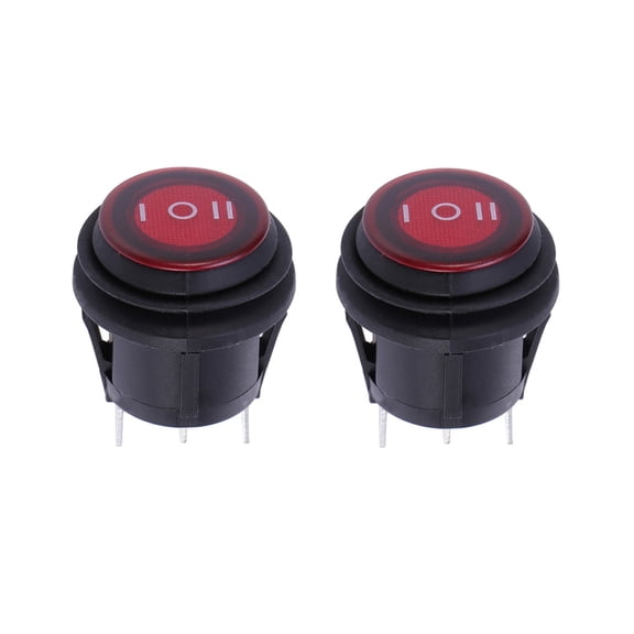DINHEAROM Car Switch Spdt Black for Car Switching on Off on Rocker 2Pcs