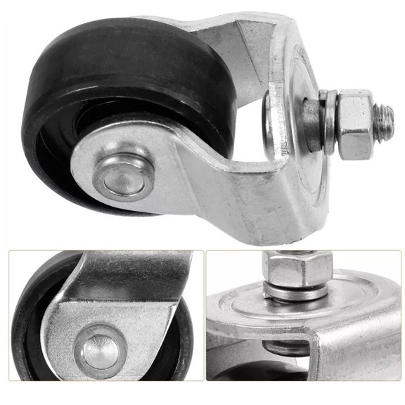 2 Pcs Swivel Castors For 2-Ton Hydraulic Trolley Wheels For Workshop And Garage Fangkenuo