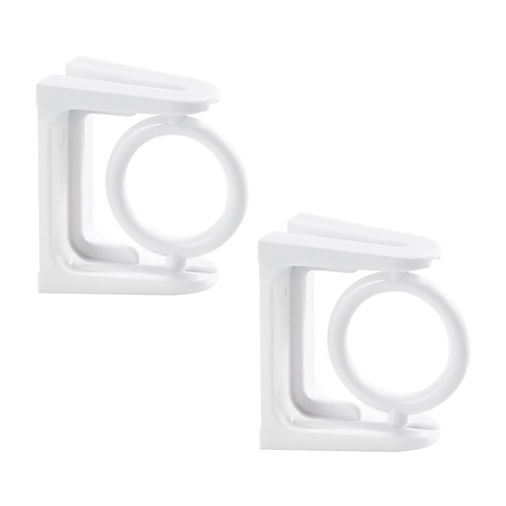2 Pcs Swivel Pole Bracket Shower Rod Racks Bars Wall Hanging Hooks ...