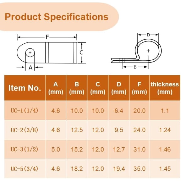 2 Pcs T Clamps Pipe Connector, End Rail T Clamp,Metal Clamp Fittings,1" O.D. 25.4 mm,Galvanized Steel Chain Link Fence, Bolts and Nuts Included
