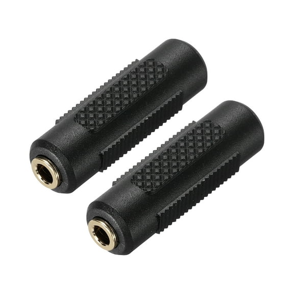 2 Pcs TRS3.5mm Female to 3.5mm Female Connector Adapter for Audio Headphone MP3 MP4