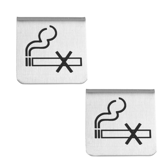 2 Pcs Table Setting Sign Table Card Office 5.00X5.00X5.00CM Silver