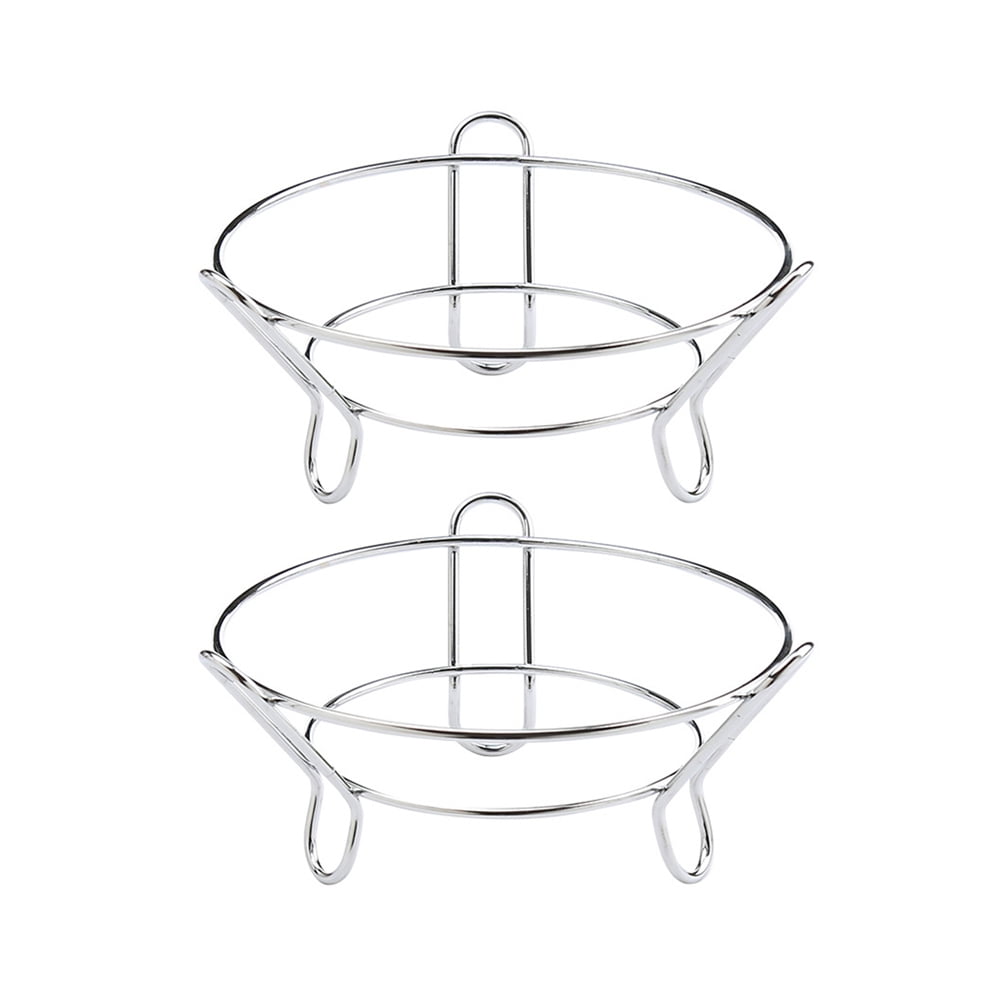 2 Pcs Tainless Steel Pot Holder Table Mats Accesorios Cocina Tripod Rack for Hot Dishes