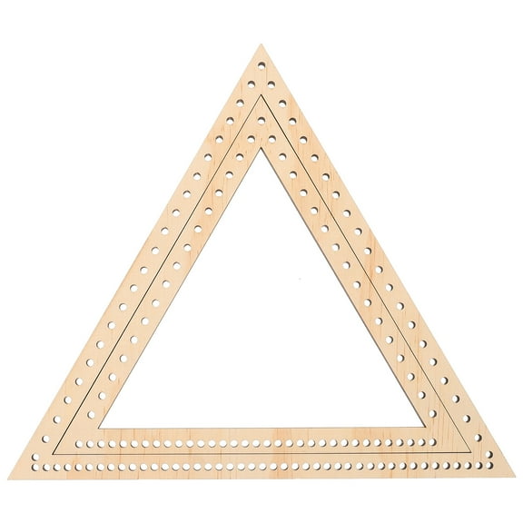 Triangle Weaving Loom Frame for Handicraft Making Craft Tool Set in Khaki 2pcs