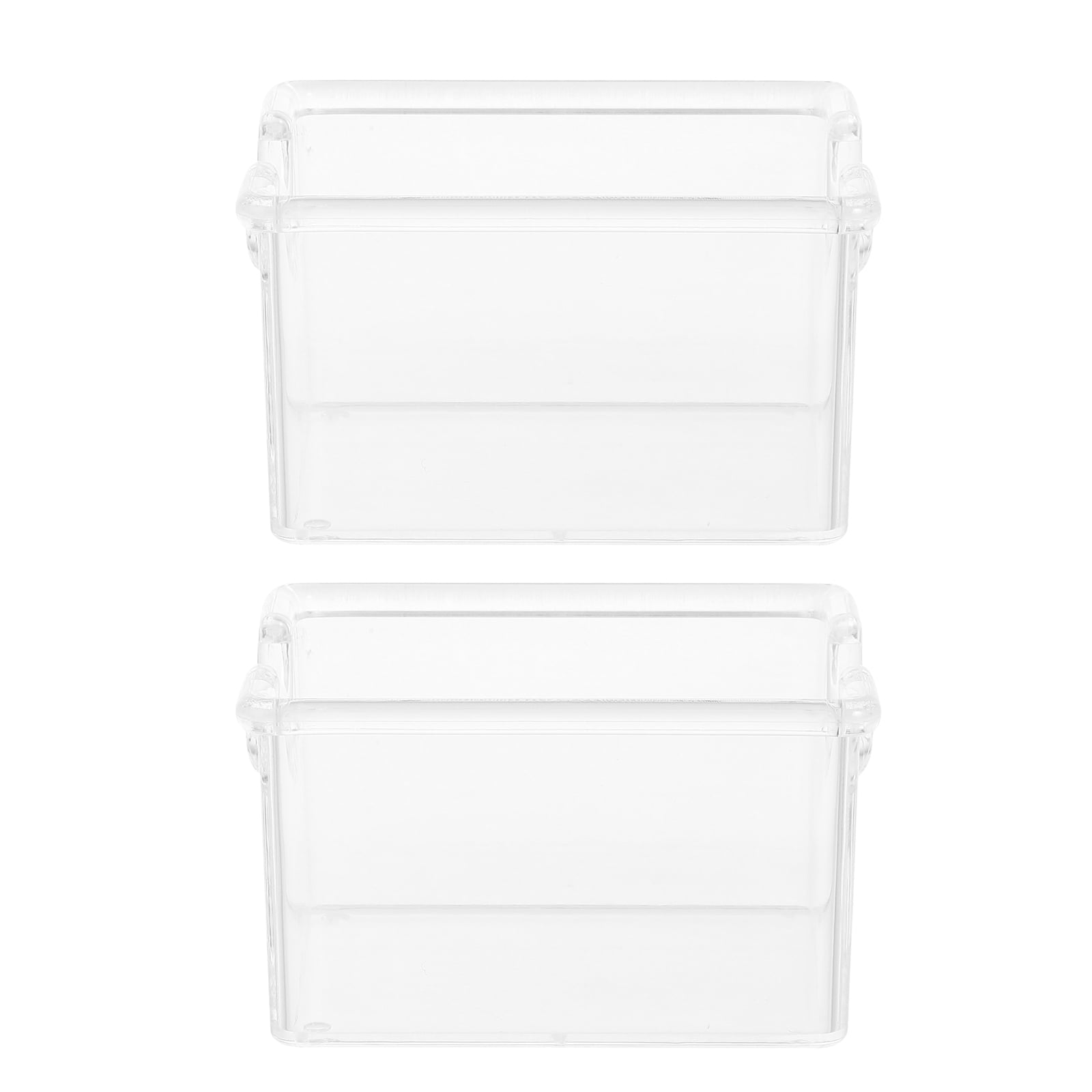 2 Pcs Tea Bag Storage Box Coffee Sugar Packets Containers Acrylic