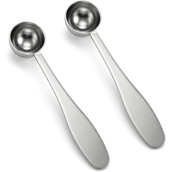 2 Pcs Teaspoon Measuring Spoons, Stainless Steel (5ml, Silver) | 1 Teaspoon Measuring Spoon, Short Design, Measuring Teaspoons, for Cooking and Baking, for Precise Spices Measurement