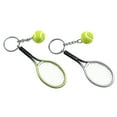 thumbnail image 1 of 2 Pcs Tennis Racket Keychains Keyrings Pendants for Sports Players, 1 of 6