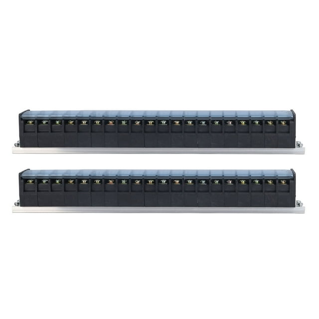 2 Pcs Terminal Block 30A 660V Dual Row Screw Terminal Barrier Strip for ...