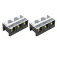 2 Pcs Terminal Block Dual Rows 60A 600V Compact Terminal Block Barrier