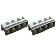 2 Pcs Terminal Block Dual Rows 60A 600V Compact Terminal Block Barrier