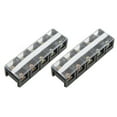 2 Pcs Terminal Block Dual Rows 60A 600V Compact Terminal Block Barrier