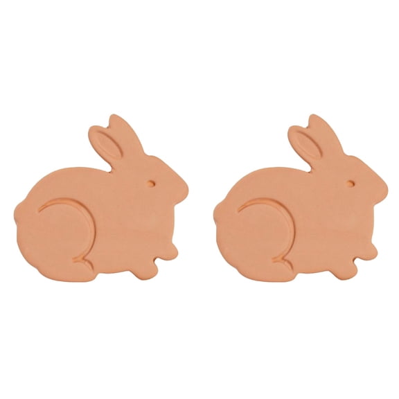 2 Pcs Terracotta Brown Sugar Saver and Softener Disc, Reusable Red Clay Moisture Keeper for Food Storage Jars, Cookies, Marshmallows, Pantry Baking(rabbit)