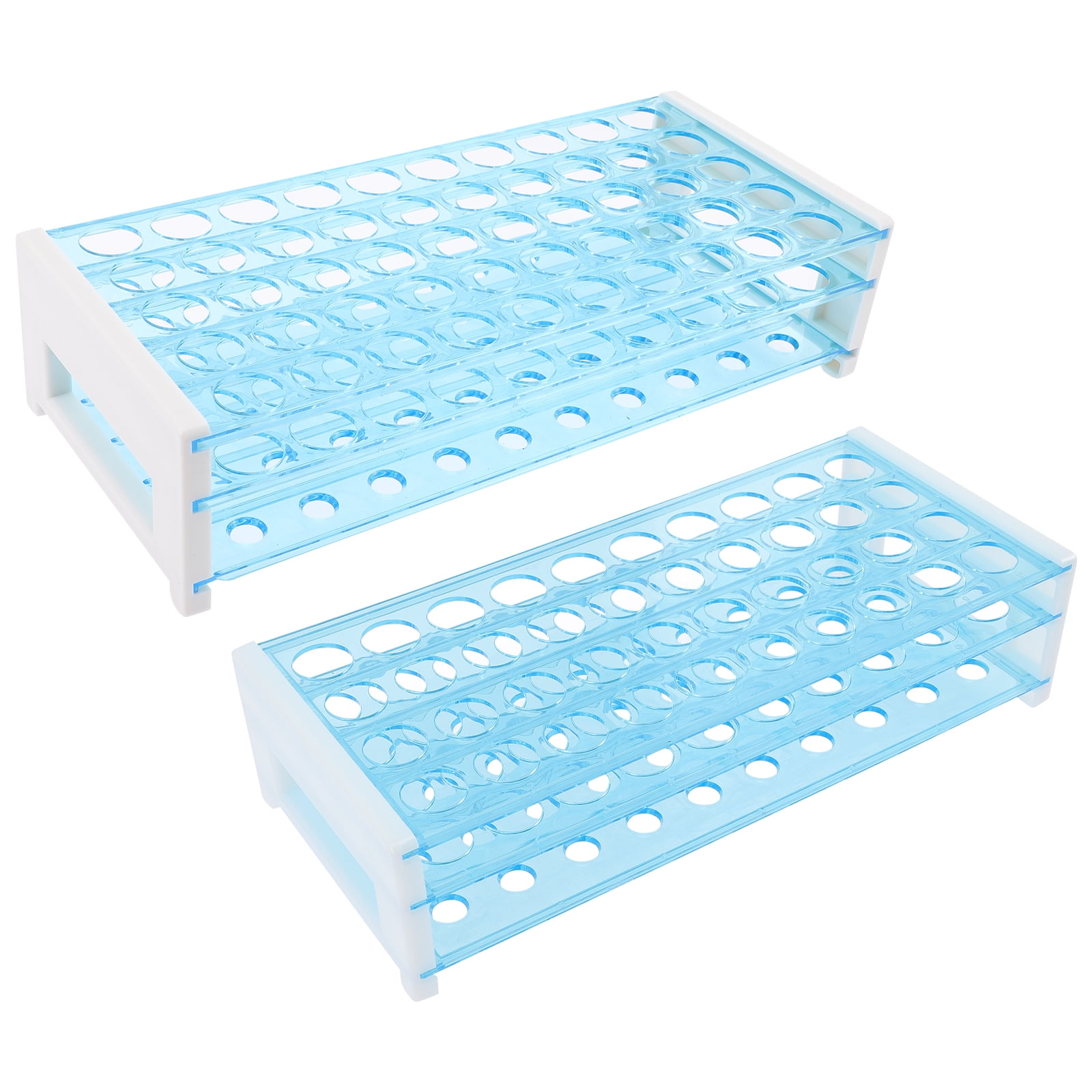 2 Pcs Test Tube Organizer Sampling Stand Detachable Rack Reagent Bottle