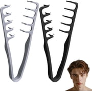 2 Pcs Texture Comb,Hair Styling Volumizing Wide-Tooth Combs Fluffy Pompadour Roots Volume Tool Smooth Hairstyling Bangs Seam Grooming Accessories,for Men Barber Covering Hairdressing Pick Accessory