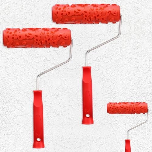 2 Pcs Texture Roller 7'' Drywall Texture Roller Decoration Textured ...