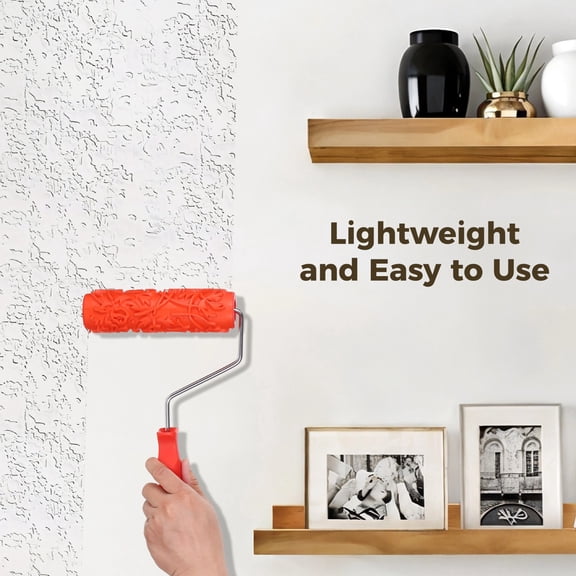 2 Pcs Textured Paint Roller for Wall, Texture Roller Tool for Drywall and Texture Paint, 7-Inch Length, Floral Pattern Roller for Wall Texture, Easy-to-Use