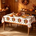 thumbnail image 1 of 2 Pcs Thanksgiving Floral Tablecloth, Fall Rectangle Disposable Plastic Table Cover for Long Table Party Home Halloween Decoration, Waterproof Autumn Table Decor, 54x108 Inches, 1 of 6