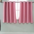 thumbnail image 1 of 2 Pcs Thermal Insulated 100% Blackout Curtains for Bedroom, Double Layer Full Room Darkening Noise Reducing Grommet Curtain (29 x 36 Inch, Pink, 2 Panels), 1 of 9