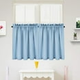 thumbnail image 1 of 2 Pcs Tier Curtains Valance, Rod Pocket Waffle Woven Textured Waterproof Short Window Curtain for Cafe, Bathroom, Kitchen, 1 of 1