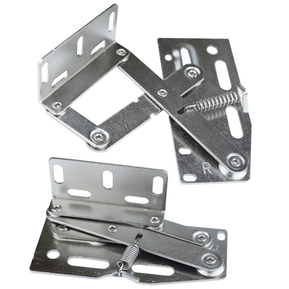 2 Pcs Tilt Out Hinges for Kitchen Sink or Bathroom Cabinet Organizer Nickel Plated Steel