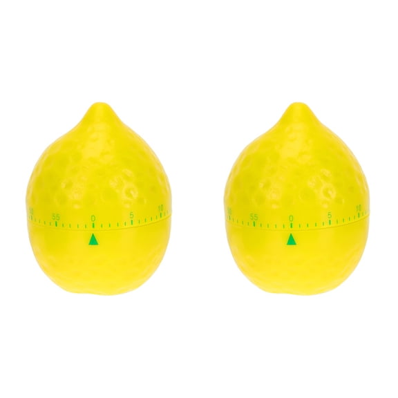 LITINKIMI Lemon Shape Kitchen Timer Manual Mechanical for Cooking 2Pcs
