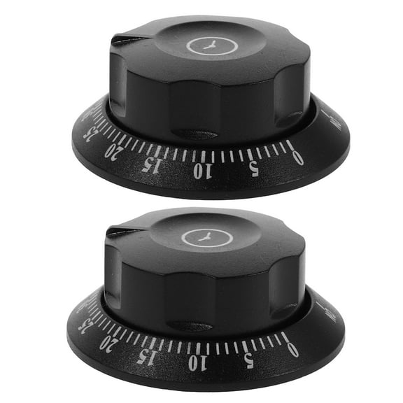 Black Plastic Kitchen Timer with Dial for Convenient Operation and Wide Applicability 2pcs