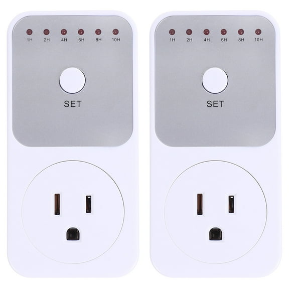 2 Pcs Outdoor Timing Socket with Dusk to Timer for Lights and Appliances Indoor and Outdoor Use