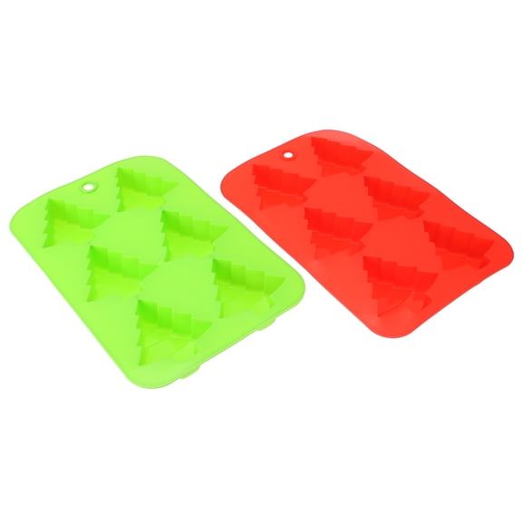 2 Pcs Tin Christmas Tree Mold Layer Cake Silicone Form Baking Holiday