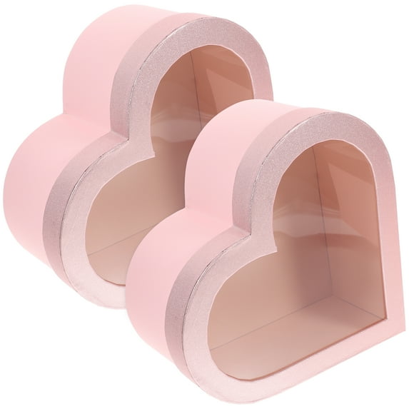 Raindrops 6Pack Paper Heart Shaped Box for Flowers Ideal for Valentine's Day Bouquet Arrangement 10.6X9.8X4.3In
