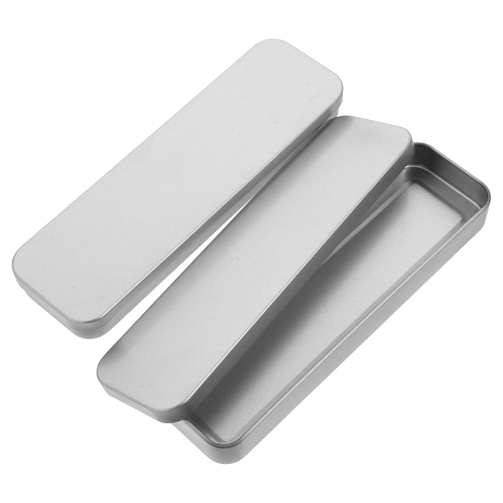 Metal Container With Lid 2pcs Boxes Metal Pencil Case Pen