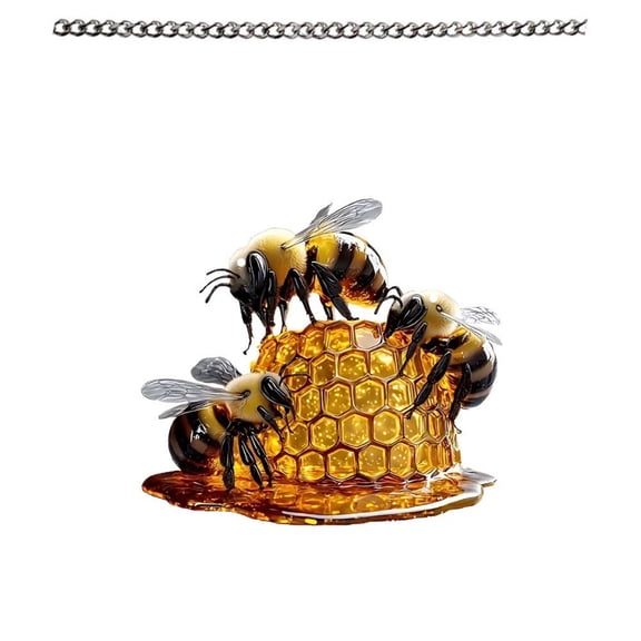 2 Pcs Tiny Bees Craft Decoration Party Decor Flatback Honey Acrylic Bee Shaped Embellishment with Storage Box for Craft Home