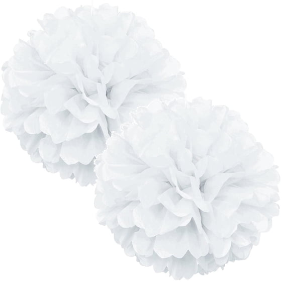 2 Pcs Tissue Hanging Paper Pom-pom, Flower Ball Wedding Party Outdoor Decoration Premium Tissue Paper Pom Pom Flowers Craft Kit