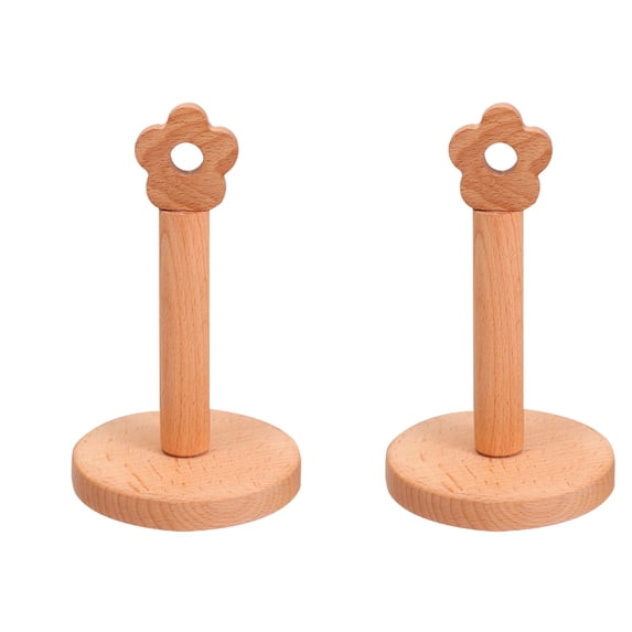 HEALEEP Vertical Tissue Holder Solid Wood for Restaurant Owners 2Pcs 5.1x8.3In
