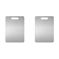 thumbnail image 1 of 2 Pcs Titanium Cutting Board 11.4 x 7.9 Inch, Food Grade 304 Stainless Steel Cutting Board Set for Meat Fruit and Vegetable, Non Porous Dishwasher Safe Chopping Board, Kitchen Accessories, 1 of 6