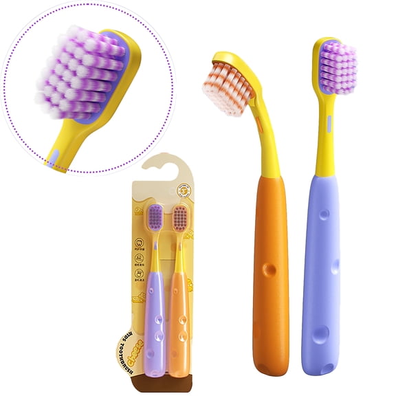 2 Pcs Toddler Toothbrush, Soft Bristle Toothbrush for Kids, Sensitive Gums Oral Care, 3 Years and Above