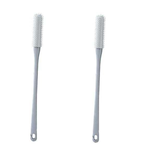 2 Pcs Toe Cleaning Brush with 15.7" Long Handle,Shower Foot Scrubber,No Bending, Ideal for Seniors, Expecting Mothers, Men & Women Foot Scrubber & Anti-Itch Exfoliating Brush