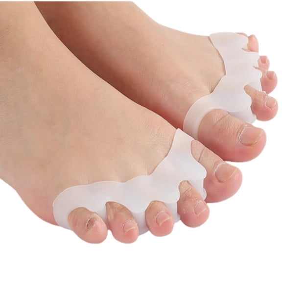 2 Pcs Toe Separators for Women & Men - Silicone Children Newborn Adult Toe Spacers for Overlapping Toes, Bunions, Hammer Toe, Toe Straightener for Foot Pain Relief