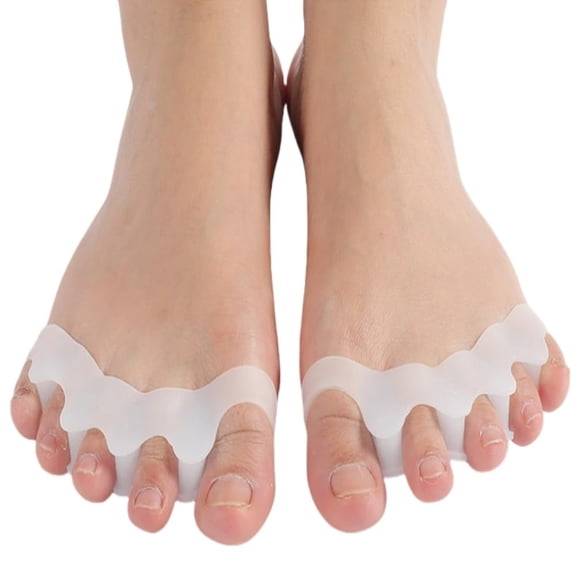 2 Pcs Toe Separators for Women & Men - Silicone Children Newborn Adult Toe Spacers for Overlapping Toes, Bunions, Hammer Toe, Toe Straightener for Foot Pain Relief