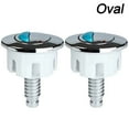 thumbnail image 1 of 2 Pcs Toilet Flush Buttons Replacement Dual Flush Toilet Push Bbutton Universal Toilet Cistern Flush Parts for Most Dual Flush Toilet(2pcs Oval), 1 of 11