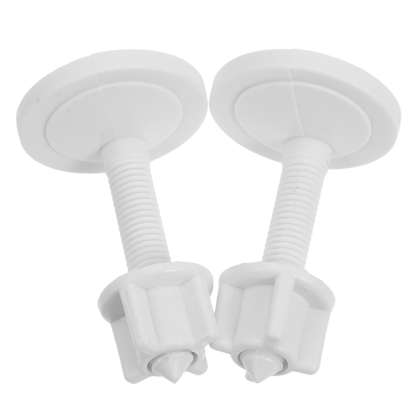 2 Pcs Toilet Lid Screws Replacement Heavy Duty Seat Fastener Bolt Kit Elongated White