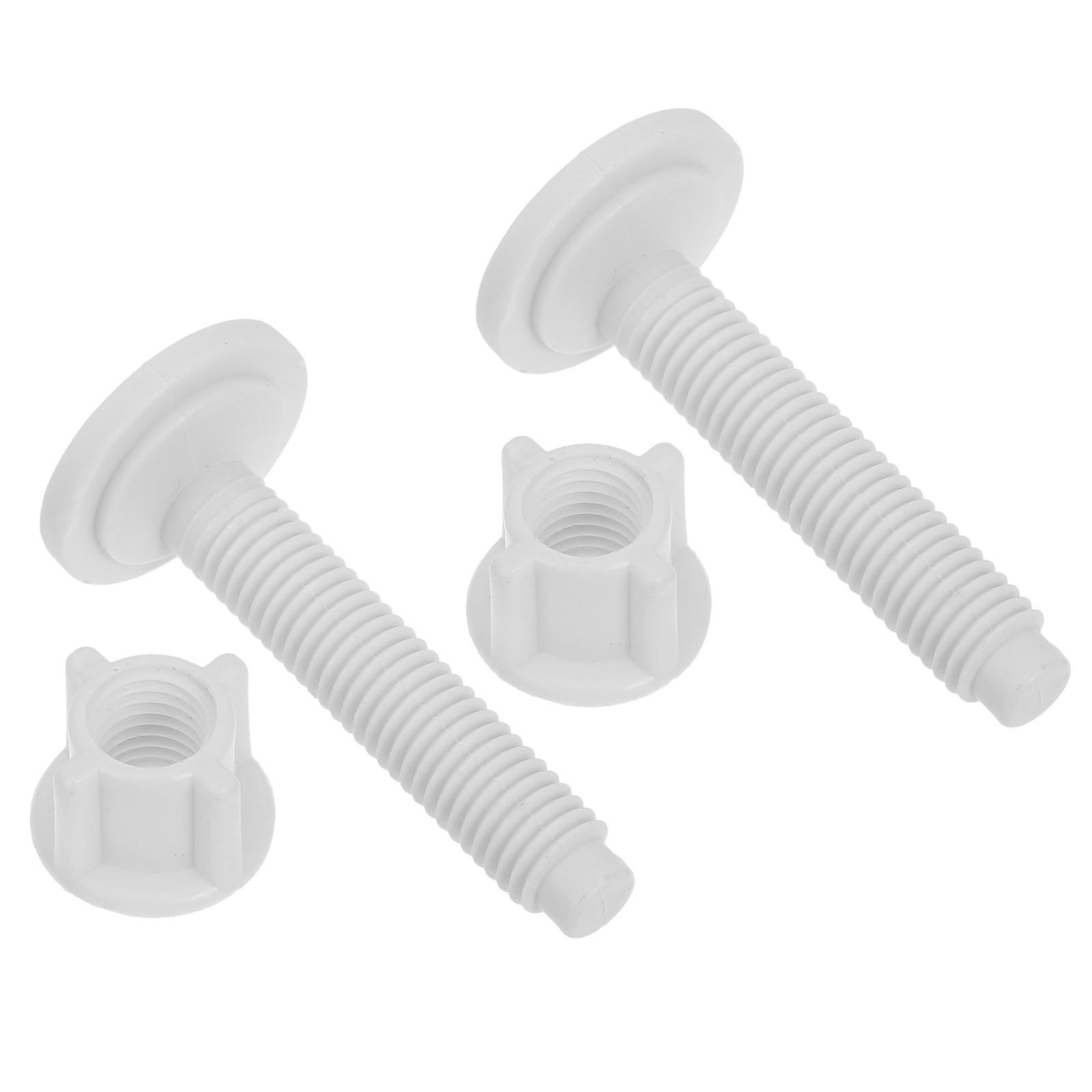 2 Pcs Toilet Seat Bolts and Screws Nuts Replacement Elongated Lid Cover White