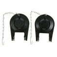 thumbnail image 1 of 2 Pcs Toilet Seat Stopper Flapper Seal with Chain Home Tank Bowl Black Water-saving Valves Cover, 1 of 6