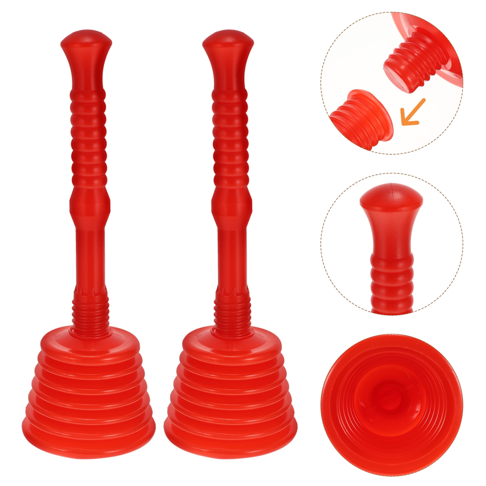 2 Pcs Toilet Sink Plungers Rubber Toilet Cleaner Practical Toilet Sewer