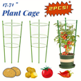 thumbnail image 1 of 2 Pcs Tomato Cage Plants Support, Trellis Climbing Ring Cage Stand for Pepper Eggplant Tomato Flowers, 1 of 9