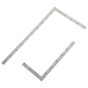 2 Pcs Stainless Steel L- Ruler Set for Engineering Drawing, Student Tool, Precision Measuring for Drafting