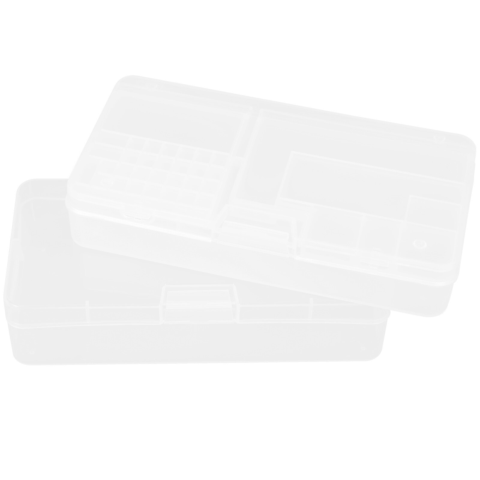 2 Pcs Tool Storage Box Bead Container Craft Containers for Organizing Plastic Small Parts Ear