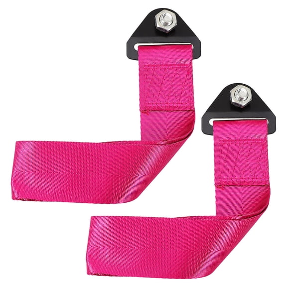 Homoyoyo 2Pcs Front Bumper Tow Strap Violet Unique Design Secure for Car Use