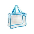 thumbnail image 1 of 2 Pcs Toy Storage Bags Large Clear Board Game Containers Zipper Pouches Waterproof Travel Organizer for Building Blocks Puzzles Books Blue, 1 of 3