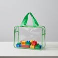 thumbnail image 1 of 2 Pcs Toy Storage Bags Large Clear Board Game Containers Zipper Pouches Waterproof Travel Organizer for Building Blocks Puzzles Books Green, 1 of 4