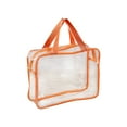 thumbnail image 1 of 2 Pcs Toy Storage Bags Large Clear Board Game Containers Zipper Pouches Waterproof Travel Organizer for Building Blocks Puzzles Books Orange, 1 of 3